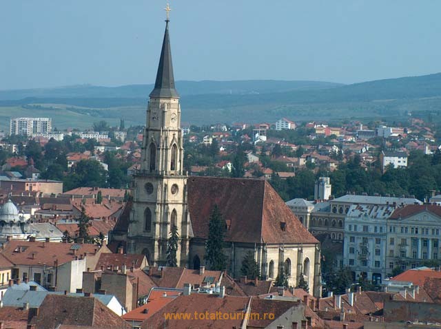 Cluj Napoca. Privire asupra Catedralei Sf. Mihail de pe 