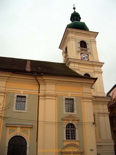 Sibiu. Biserica Romano - Catolica construita intre anii 1726 - 1733.
